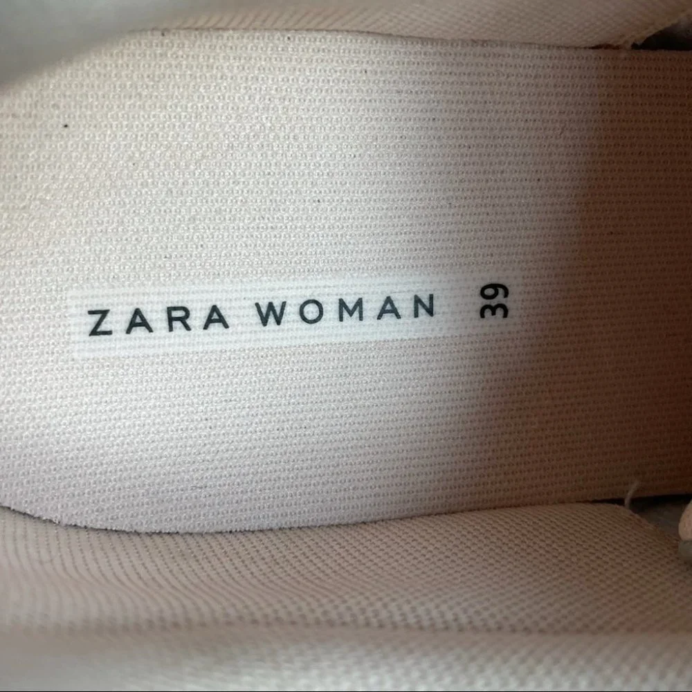 ZARA Woman Pink & Gray Platform Fashion Trainers Sneakers - Picture 7 of 10
